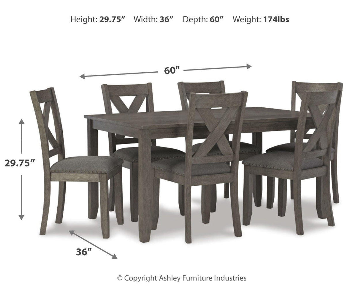 Caitbrook Dining Table and Chairs (Set of 7)
