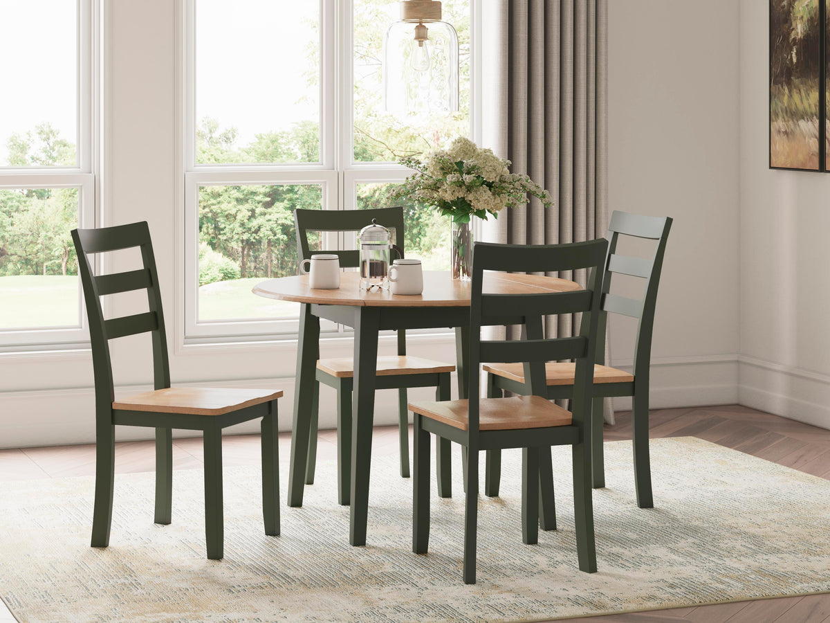 Gesthaven Dining Room Sets - D401D1, D401D4 - product view or room setting; complete kit and included component views (supplier image 44)