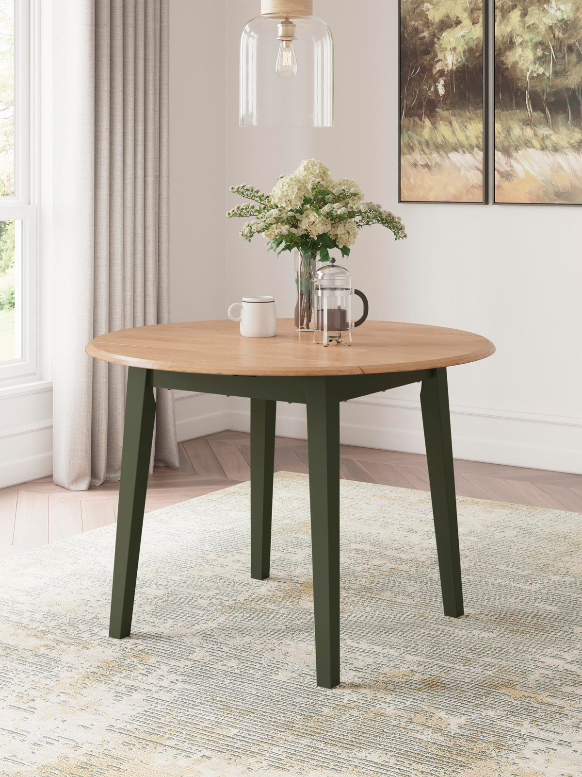 Gesthaven Dining Room Sets - D401D1, D401D4 - product view or room setting; complete kit and included component views (supplier image 58)