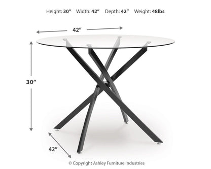 Pharwynn Dining Table - D446-15 - approximate manufacturer dimensions (supplier image 7)