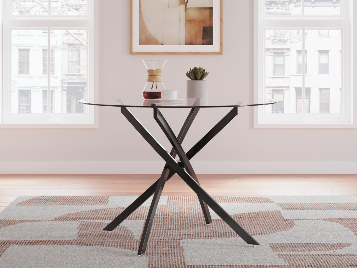 Pharwynn Dining Table - D446-15 - product view or room setting; only dining table included (supplier image 2)