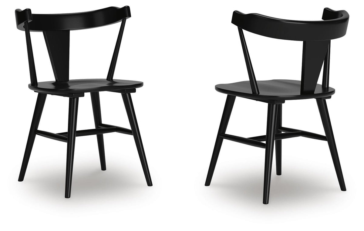 Gretlynn Dining Chairs (Set of 2) - D501-02X2 - product view or room setting; set of 2; individual included-item views (supplier image 4)