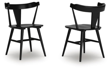 Gretlynn Dining Chairs (Set of 2) - D501-02X2 - product view or room setting; set of 2; individual included-item views (supplier image 4)