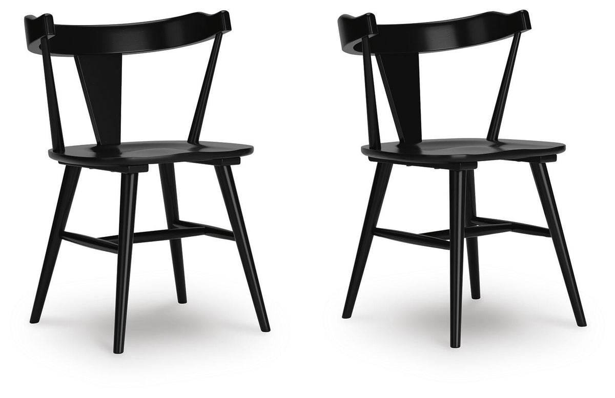 Gretlynn Dining Chairs (Set of 2) - D501-02X2 - product view or room setting; set of 2; individual included-item views (supplier image 2)