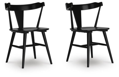 Gretlynn Dining Chairs (Set of 2) - D501-02X2 - product view or room setting; set of 2; individual included-item views (supplier image 2)