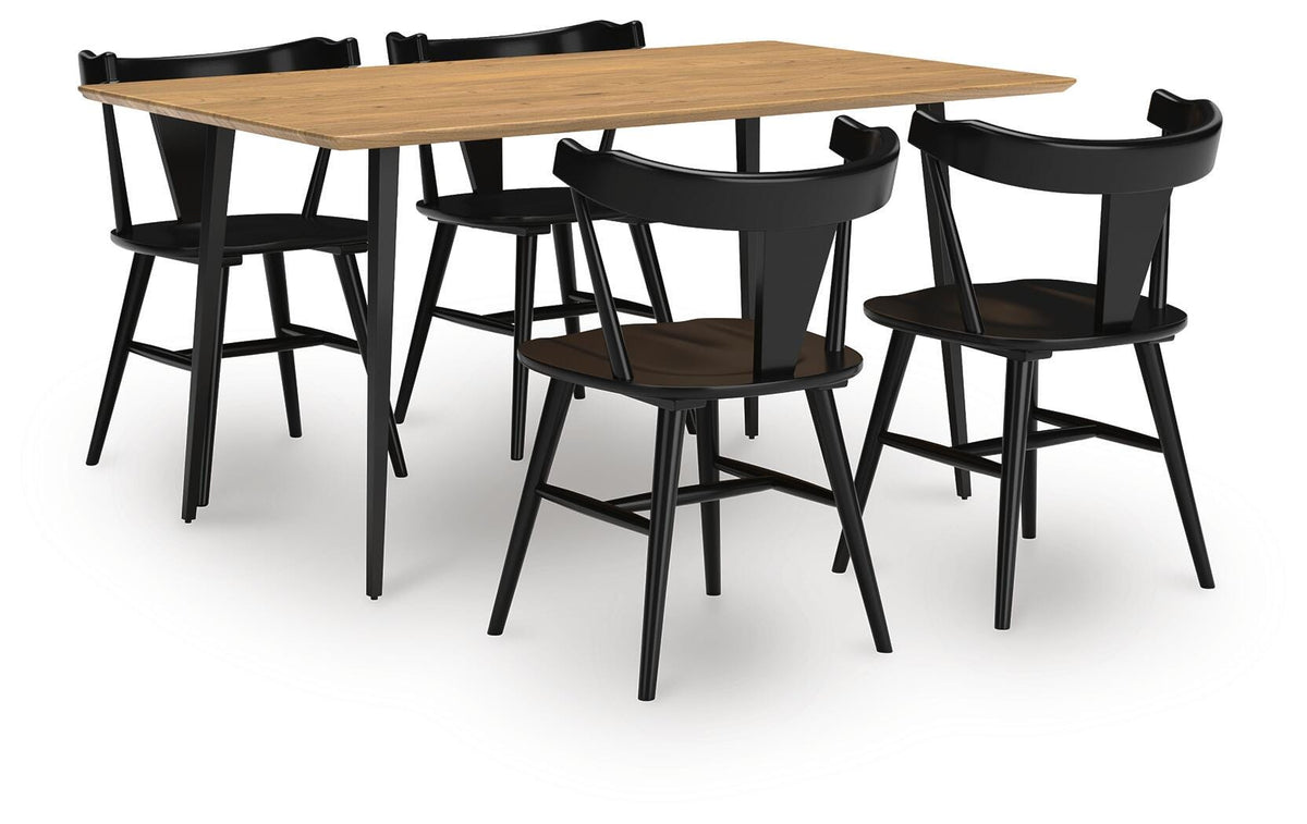 Gretlynn Dining Room Sets - D501D3 - product view or room setting; complete kit and included component views (supplier image 1)