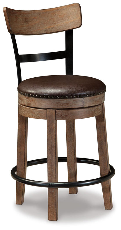 Pinnadel Bar Stools (Set of 2) - D542-124X2 - product view or room setting; set of 2; individual included-item views (supplier image 9)