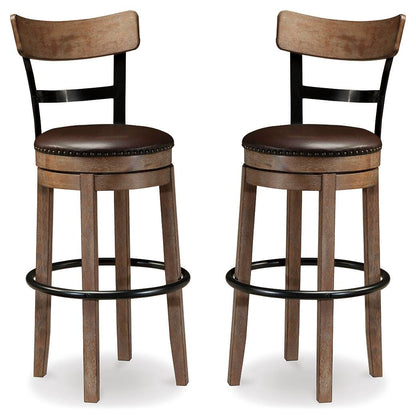 Pinnadel Bar Stools (Set of 2) - D542-130X2 - product view or room setting; set of 2; individual included-item views (supplier image 2)