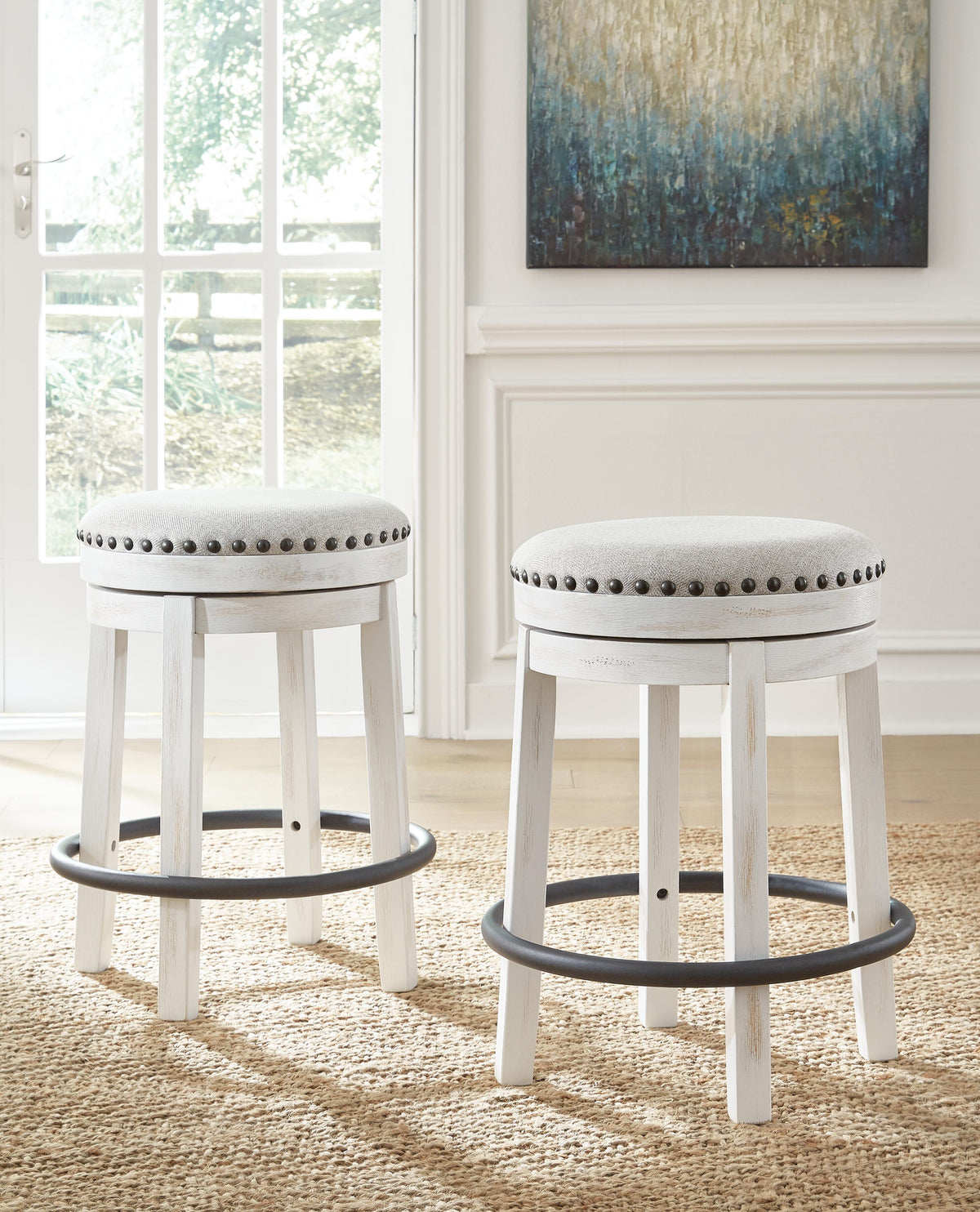 Valebeck Counter Height Stool - D546-324 - product view or room setting; only stool included (supplier image 9)