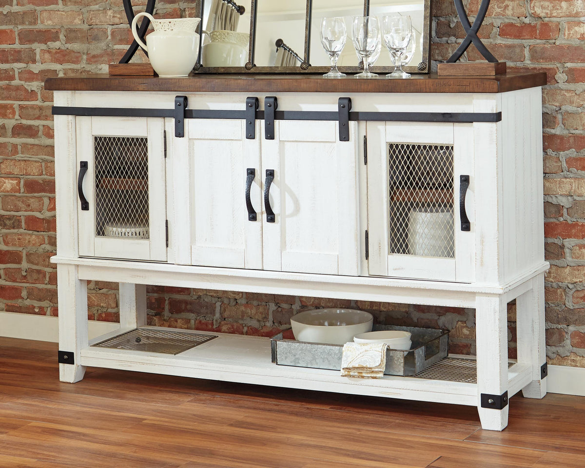 Valebeck Dining Server - D546-60 - product view or room setting; only dining room storage included (supplier image 5)
