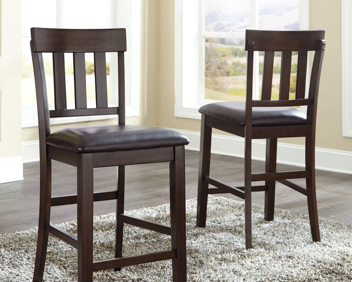 Haddigan Bar Stools (Set of 2) - D596-124X2 - product view or room setting; set of 2; individual included-item views (supplier image 11)