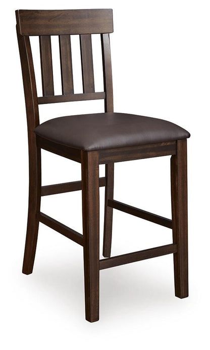 Haddigan Bar Stools (Set of 2) - D596-124X2 - product view or room setting; set of 2; individual included-item views (supplier image 3)