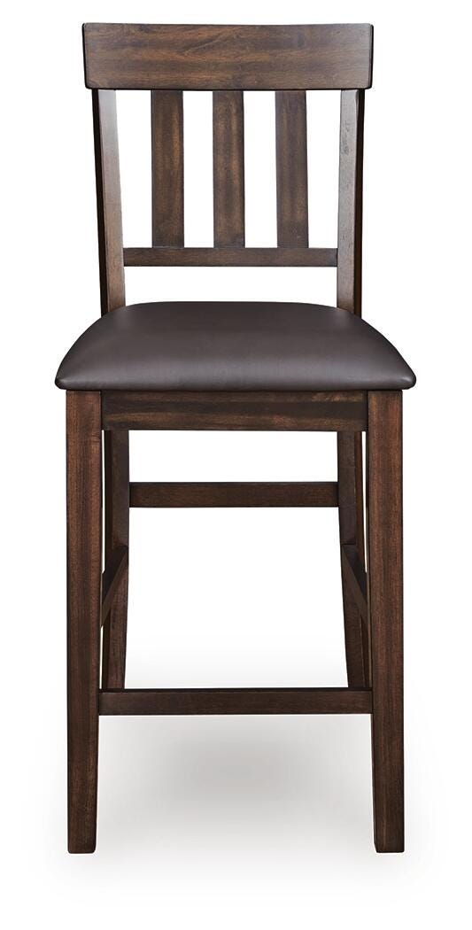 Haddigan Bar Stools (Set of 2) - D596-124X2 - product view or room setting; set of 2; individual included-item views (supplier image 4)