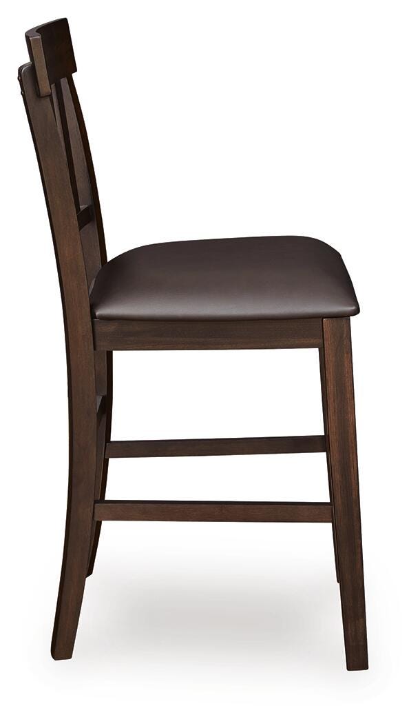 Haddigan Bar Stools (Set of 2) - D596-124X2 - product view or room setting; set of 2; individual included-item views (supplier image 5)