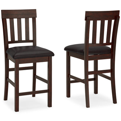 Haddigan Bar Stools (Set of 2) - D596-124X2 - product view or room setting; set of 2; individual included-item views (supplier image 7)