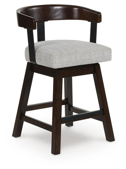 Haddigan Bar Stools (Set of 2) - D596-224X2 - product view or room setting; set of 2; individual included-item views (supplier image 14)