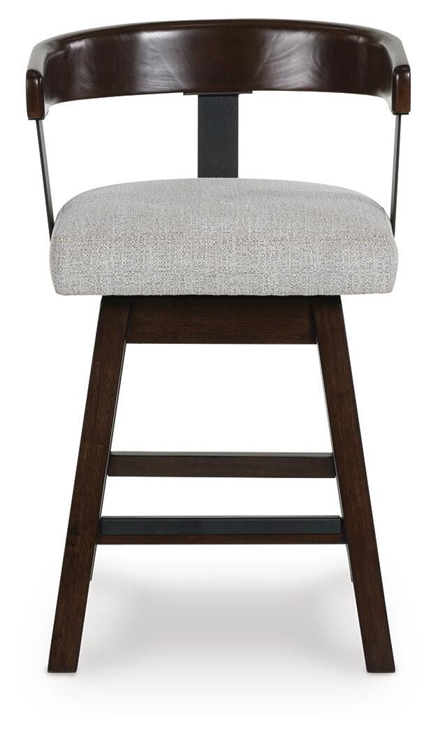 Haddigan Bar Stools (Set of 2) - D596-224X2 - product view or room setting; set of 2; individual included-item views (supplier image 13)
