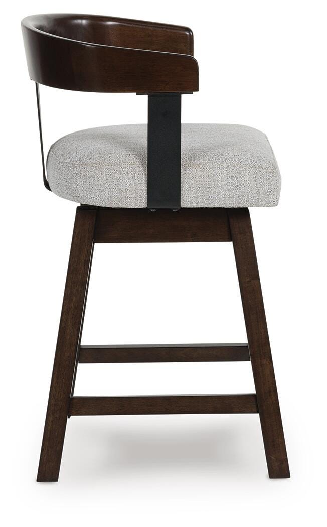Haddigan Bar Stools (Set of 2) - D596-224X2 - product view or room setting; set of 2; individual included-item views (supplier image 15)