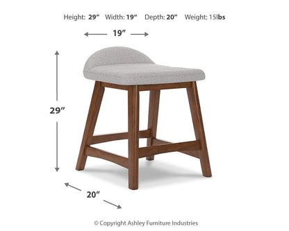 Lyncott Bar Stools (Set of 2) - D615-124X2 - approximate manufacturer dimensions (supplier image 51)