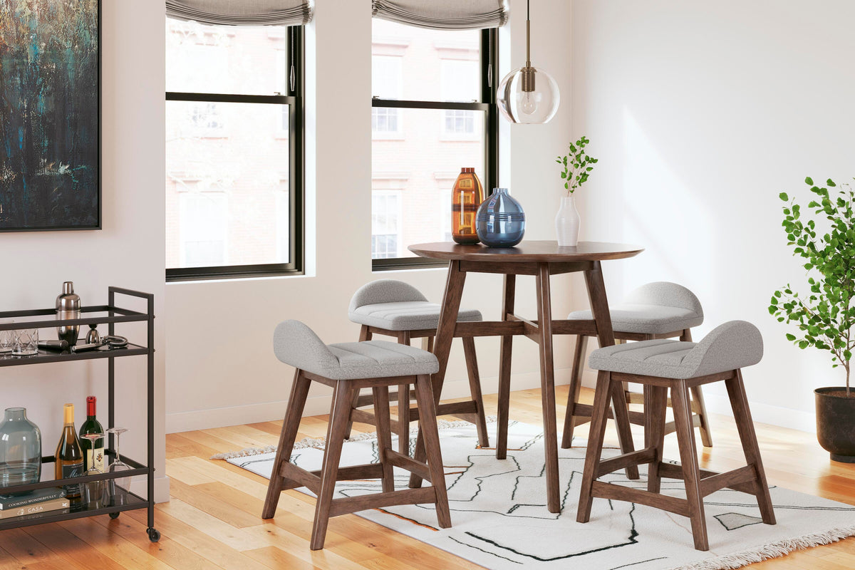 Lyncott Bar Stools (Set of 2) - D615-124X2 - product view or room setting; set of 2; individual included-item views (supplier image 50)