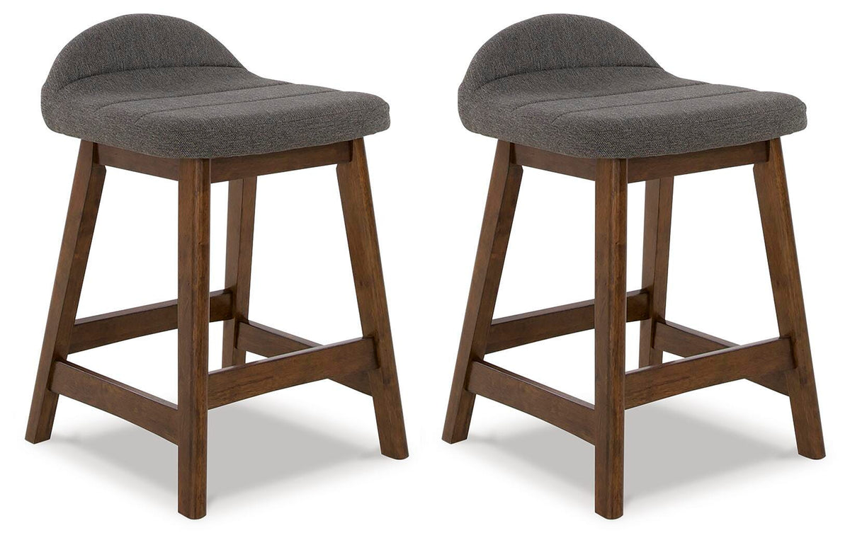 Lyncott Bar Stools (Set of 2) - D615-224X2 - product view or room setting; set of 2; individual included-item views (supplier image 15)