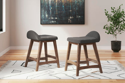 Lyncott Bar Stools (Set of 2) - D615-224X2 - product view or room setting; set of 2; individual included-item views (supplier image 24)