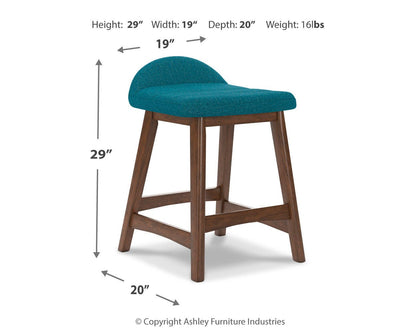 Lyncott Bar Stools (Set of 2) - D615-324X2 - approximate manufacturer dimensions (supplier image 13)