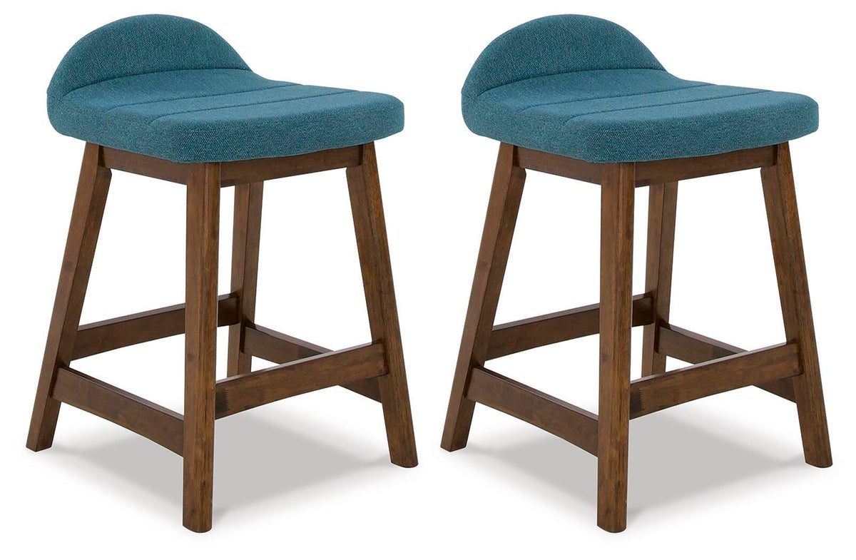 Lyncott Bar Stools (Set of 2) - D615-324X2 - product view or room setting; set of 2; individual included-item views (supplier image 1)