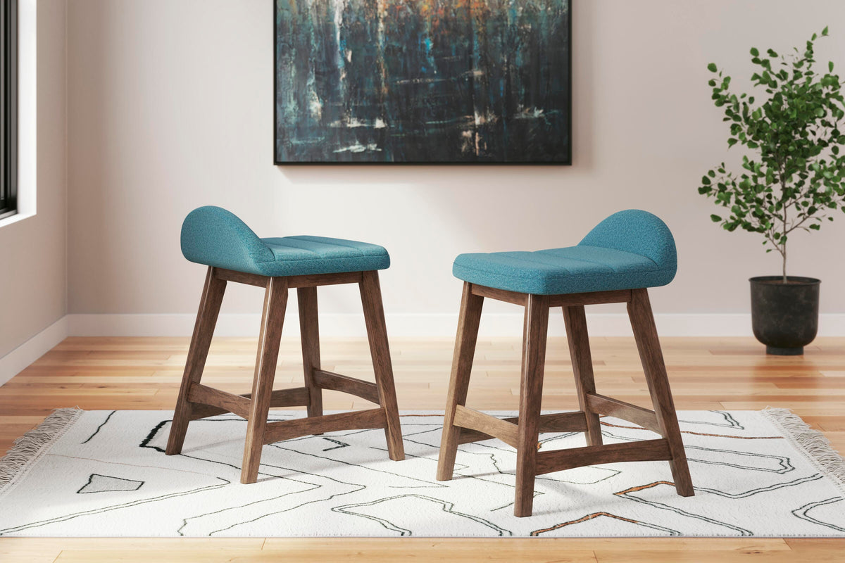 Lyncott Bar Stools (Set of 2) - D615-324X2 - product view or room setting; set of 2; individual included-item views (supplier image 10)