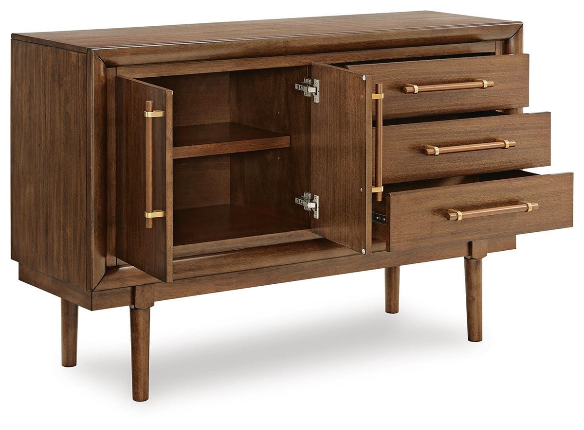 Lyncott Dining Server - D615-60 - product view or room setting; only dining room storage included (supplier image 3)