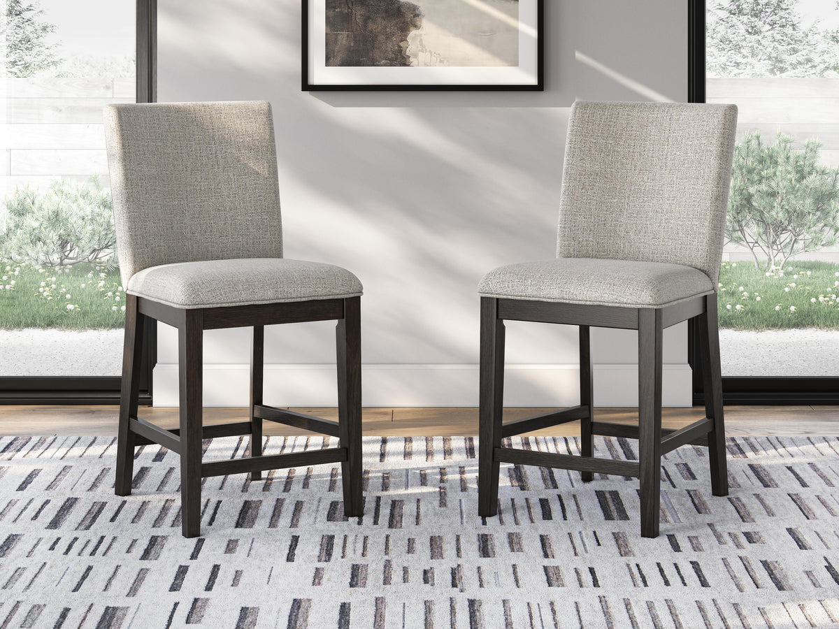 Neymorton Bar Stools (Set of 2) - D618-124X2 - product view or room setting; set of 2; individual included-item views (supplier image 2)