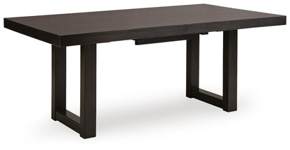 Neymorton Dining Extension Table - D618-35 - product view or room setting; only dining table included (supplier image 3)