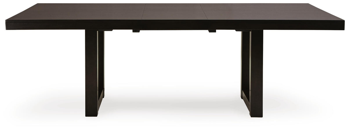 Neymorton Dining Extension Table - D618-35 - product view or room setting; only dining table included (supplier image 4)