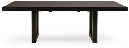 Neymorton Dining Extension Table - D618-35 - product view or room setting; only dining table included (supplier image 4)