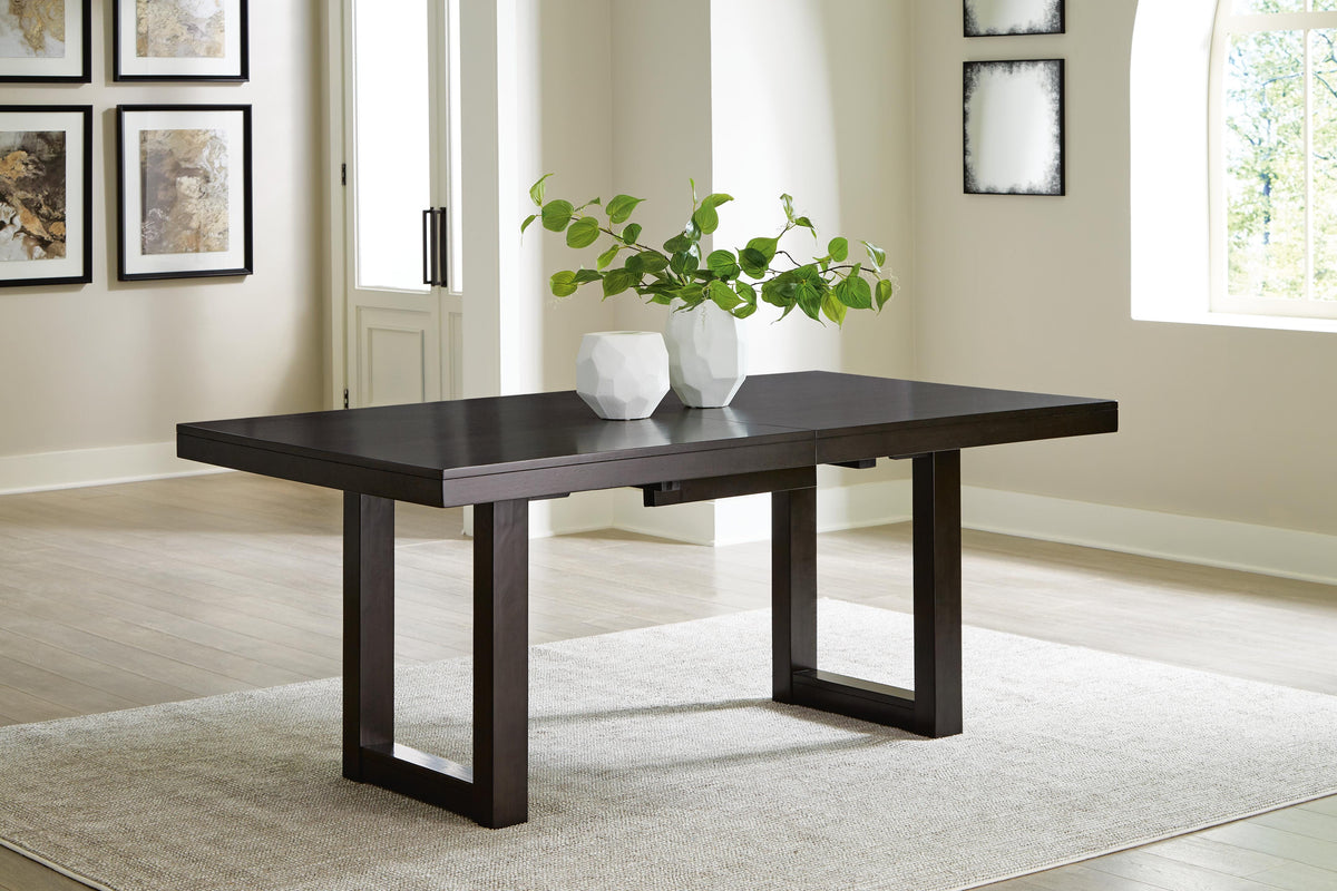 Neymorton Dining Extension Table - D618-35 - product view or room setting; only dining table included (supplier image 6)