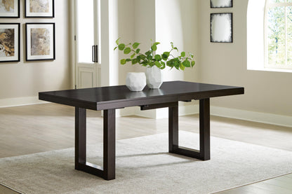 Neymorton Dining Extension Table - D618-35 - product view or room setting; only dining table included (supplier image 6)