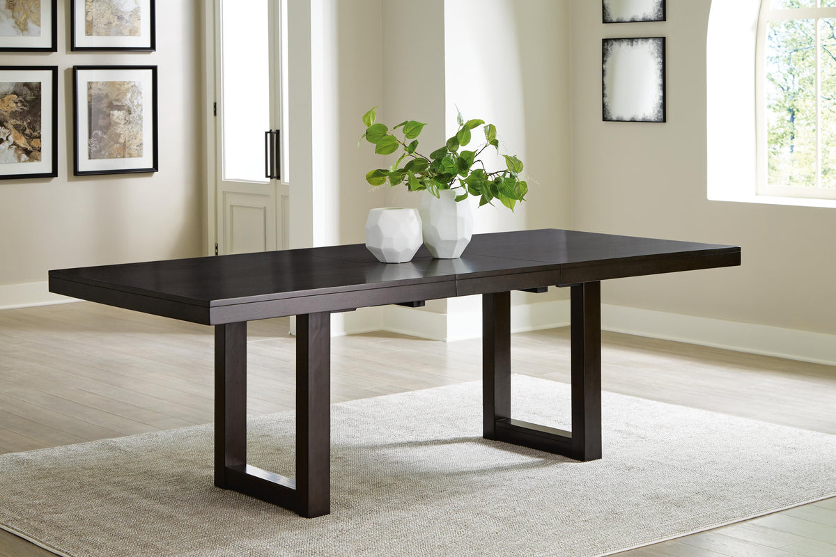 Neymorton Dining Extension Table - D618-35 - product view or room setting; only dining table included (supplier image 2)