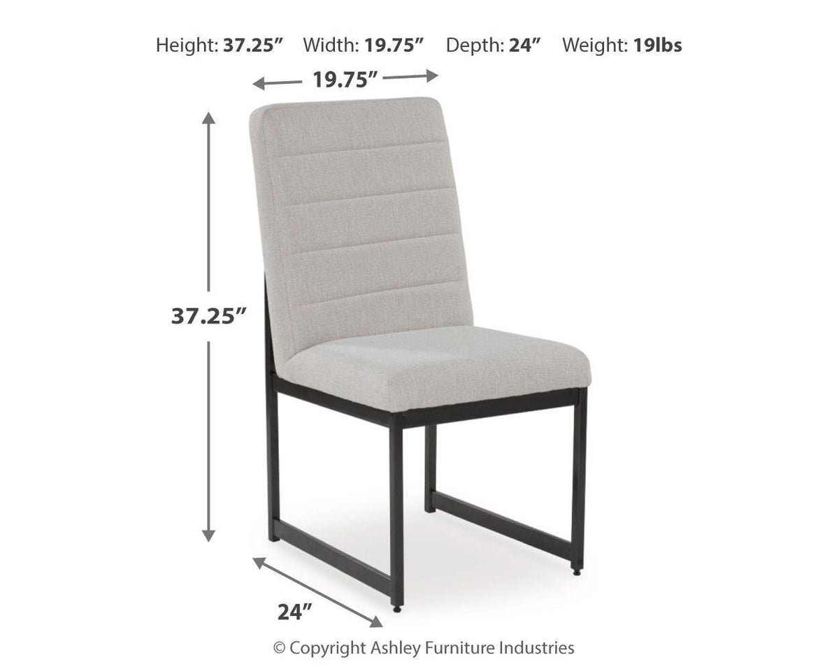 Tomtyn Dining Chairs (Set of 2) - D622-01X2 - approximate manufacturer dimensions (supplier image 9)