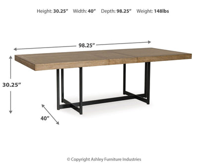 Tomtyn Dining Room Sets - D622D1, D622D2, D622D3 - approximate manufacturer dimensions (supplier image 21)