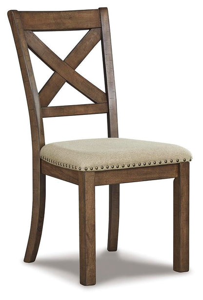 Moriville Dining Chairs (Set of 2) - D631-01X2 - product view or room setting; set of 2; individual included-item views (supplier image 3)