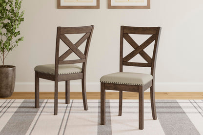 Moriville Dining Chairs (Set of 2) - D631-01X2 - product view or room setting; set of 2; individual included-item views (supplier image 2)