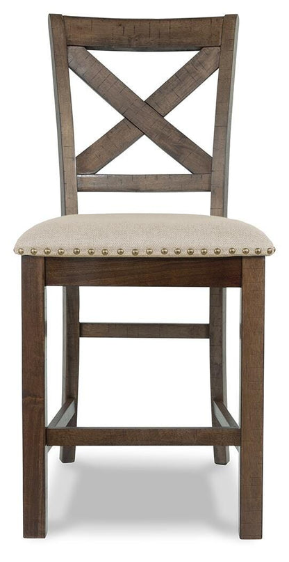 Moriville Bar Stools (Set of 2) - D631-124X2 - product view or room setting; set of 2; individual included-item views (supplier image 10)