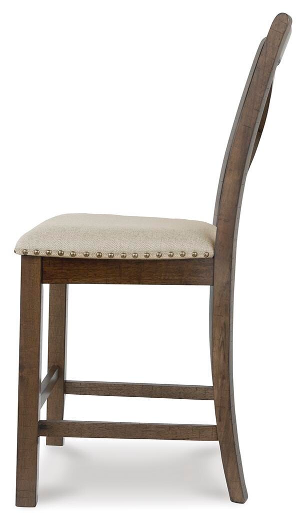 Moriville Bar Stools (Set of 2) - D631-124X2 - product view or room setting; set of 2; individual included-item views (supplier image 9)