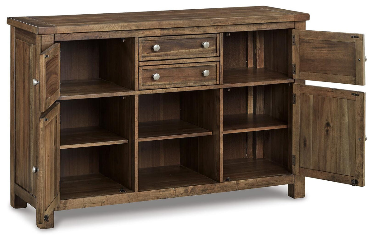 Moriville Dining Server - D631-60 - product view or room setting; only dining room storage included (supplier image 3)