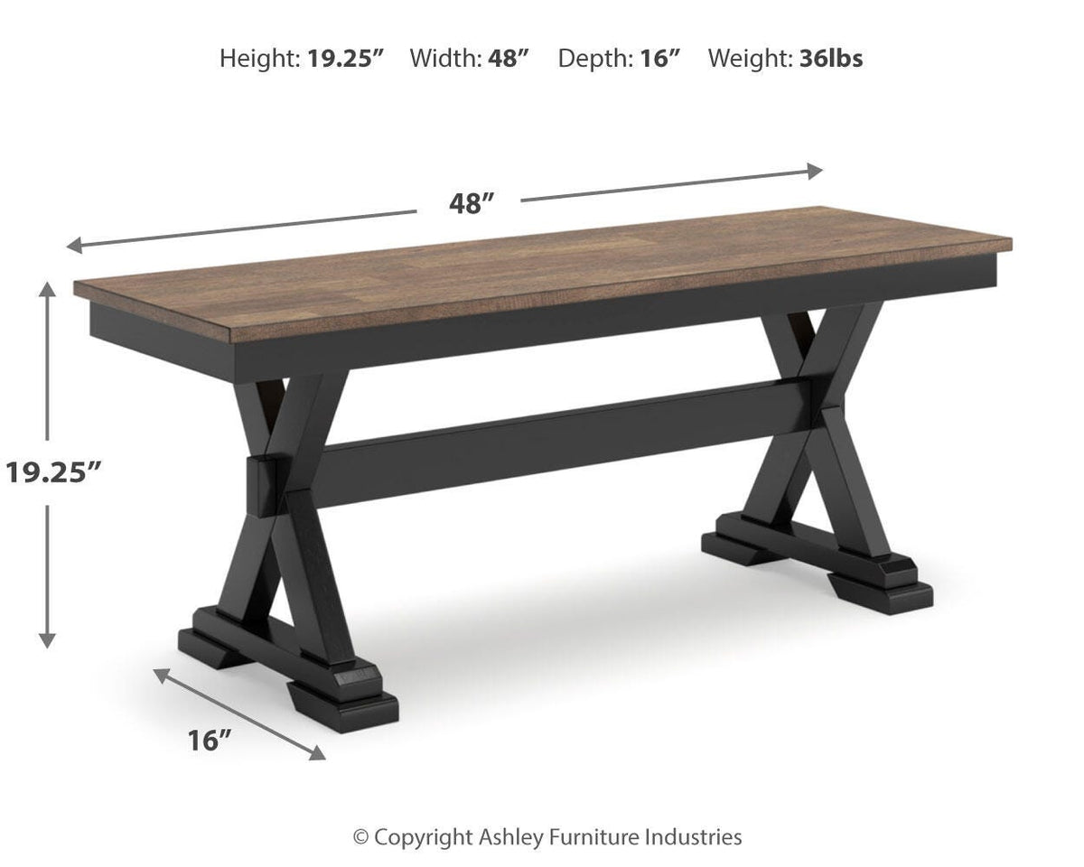 Wildenauer Dining Room Sets - D634D2, D634D7 - approximate manufacturer dimensions (supplier image 25)