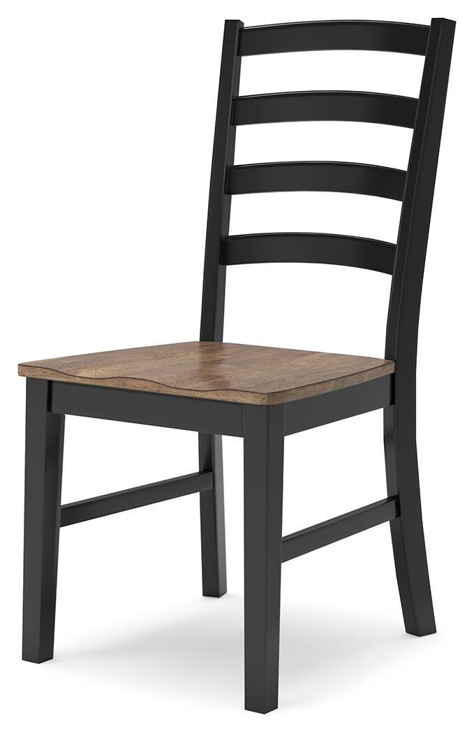 Wildenauer Dining Chairs (Set of 2) - D634-01X2 - product view or room setting; set of 2; individual included-item views (supplier image 4)