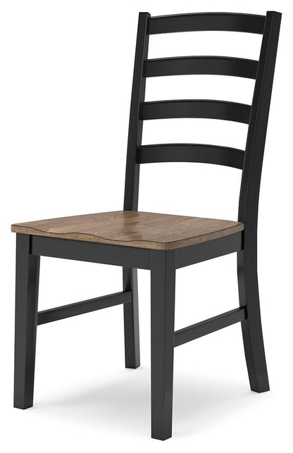 Wildenauer Dining Chairs (Set of 2) - D634-01X2 - product view or room setting; set of 2; individual included-item views (supplier image 4)