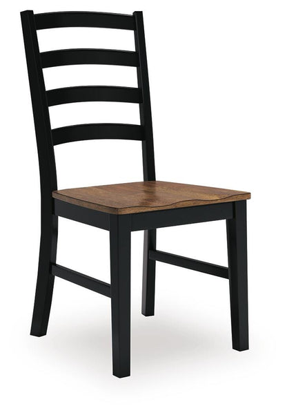 Wildenauer Dining Chairs (Set of 2) - D634-01X2 - product view or room setting; set of 2; individual included-item views (supplier image 3)