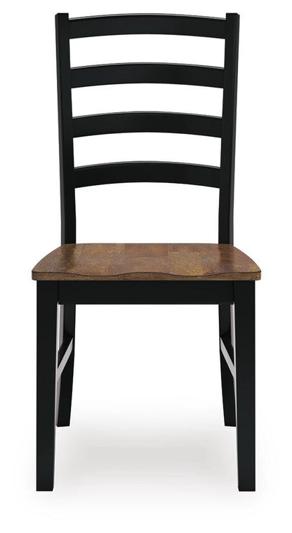 Wildenauer Dining Chairs (Set of 2) - D634-01X2 - product view or room setting; set of 2; individual included-item views (supplier image 5)