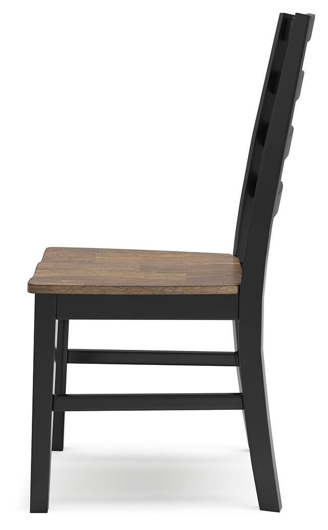 Wildenauer Dining Chairs (Set of 2) - D634-01X2 - product view or room setting; set of 2; individual included-item views (supplier image 6)